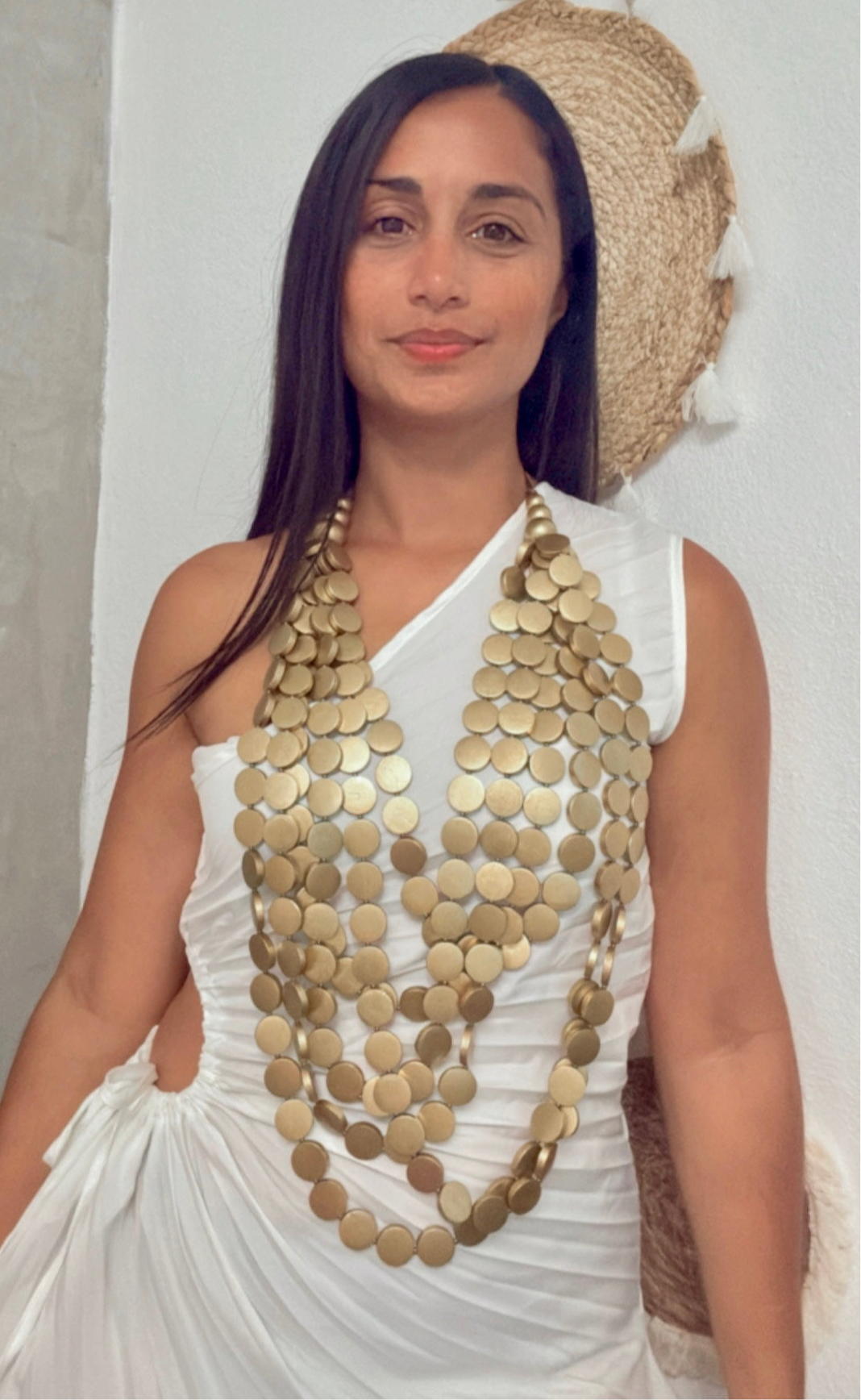 Boho ✨ Golden Wooden Necklace