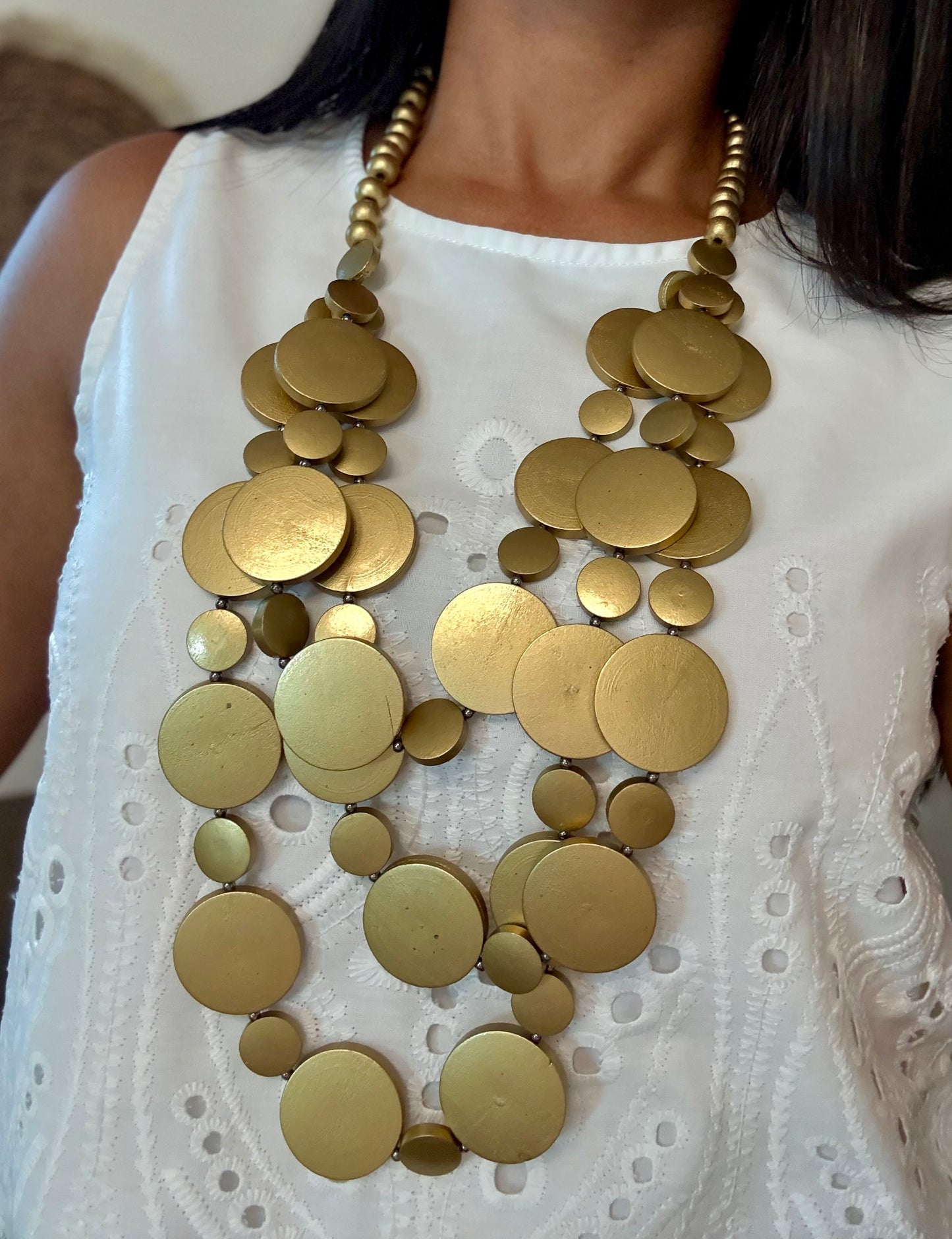 ✨ Classy Wooden Golden Necklace✨