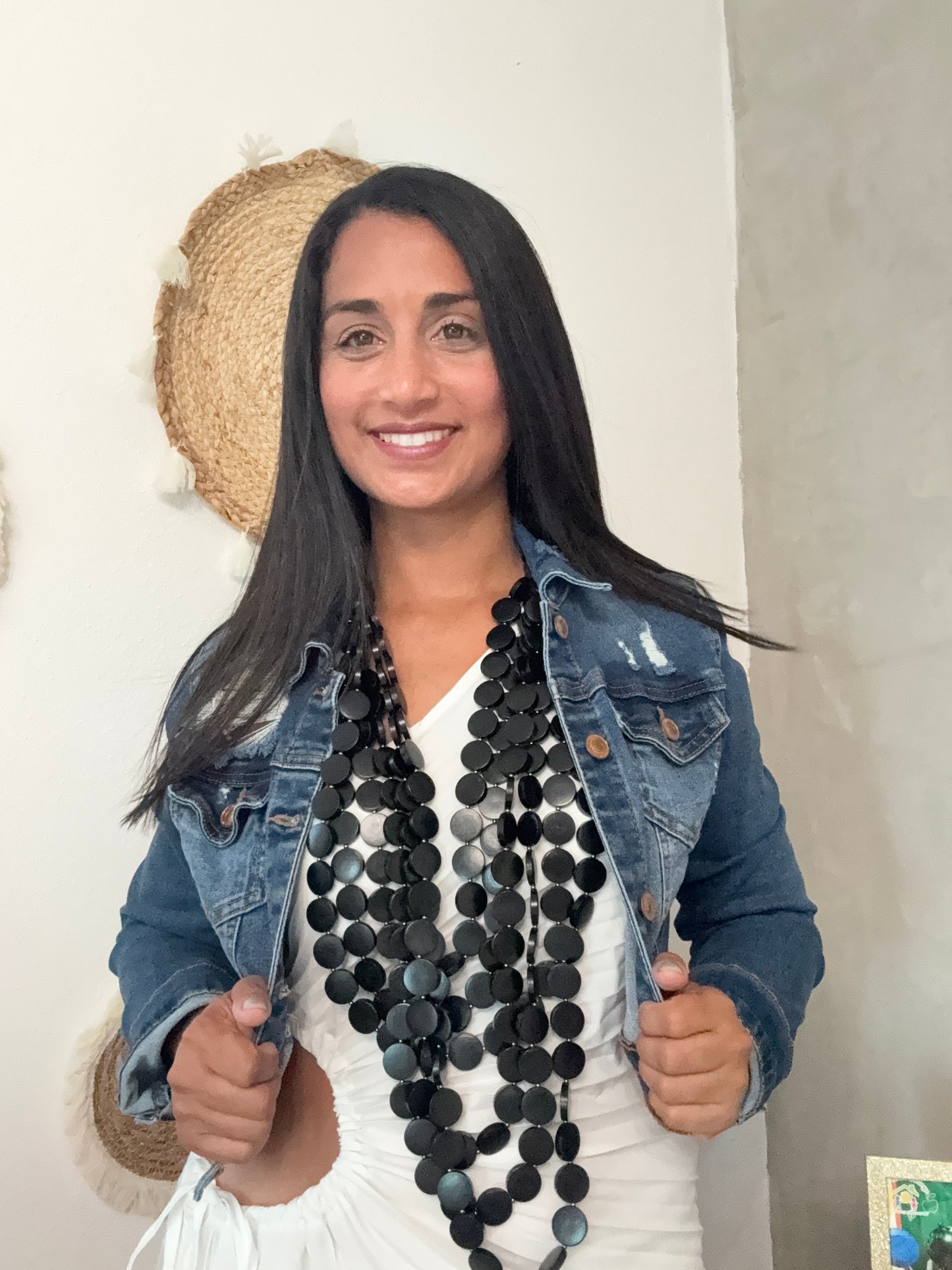 Boho Black Wooden Necklace