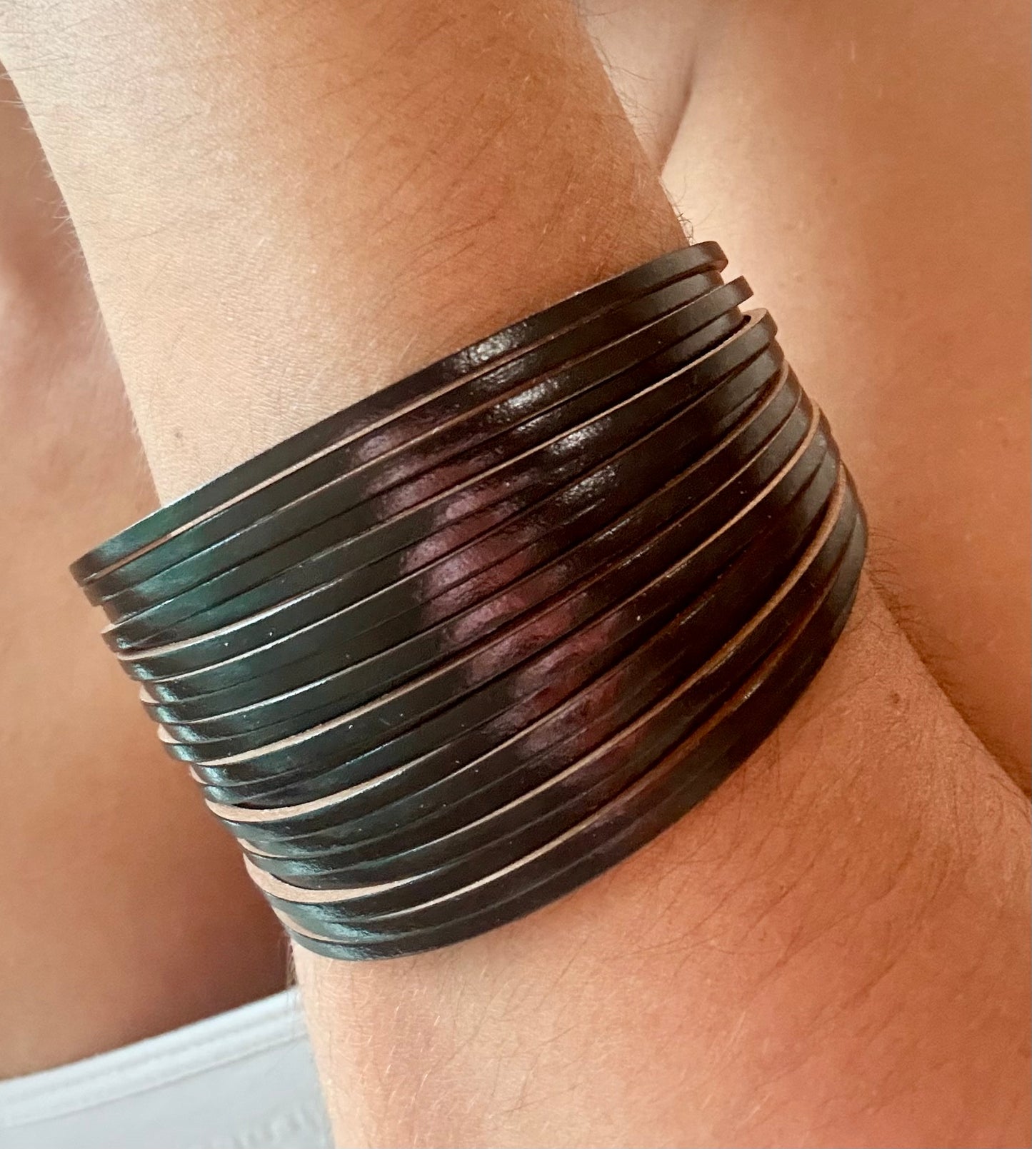 Black Leather Bracelet
