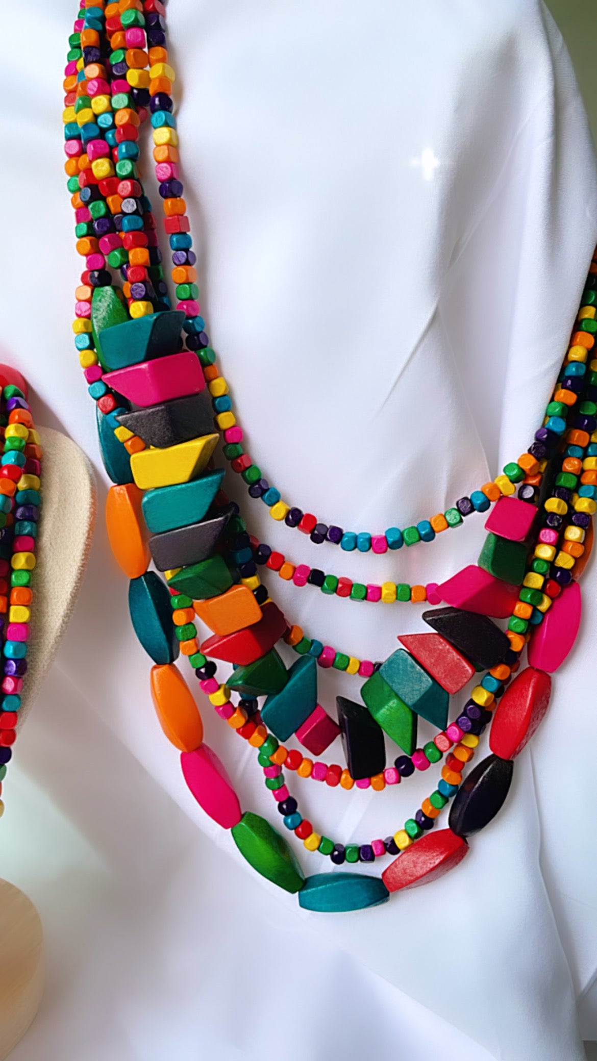 Tangerine Wood Necklace