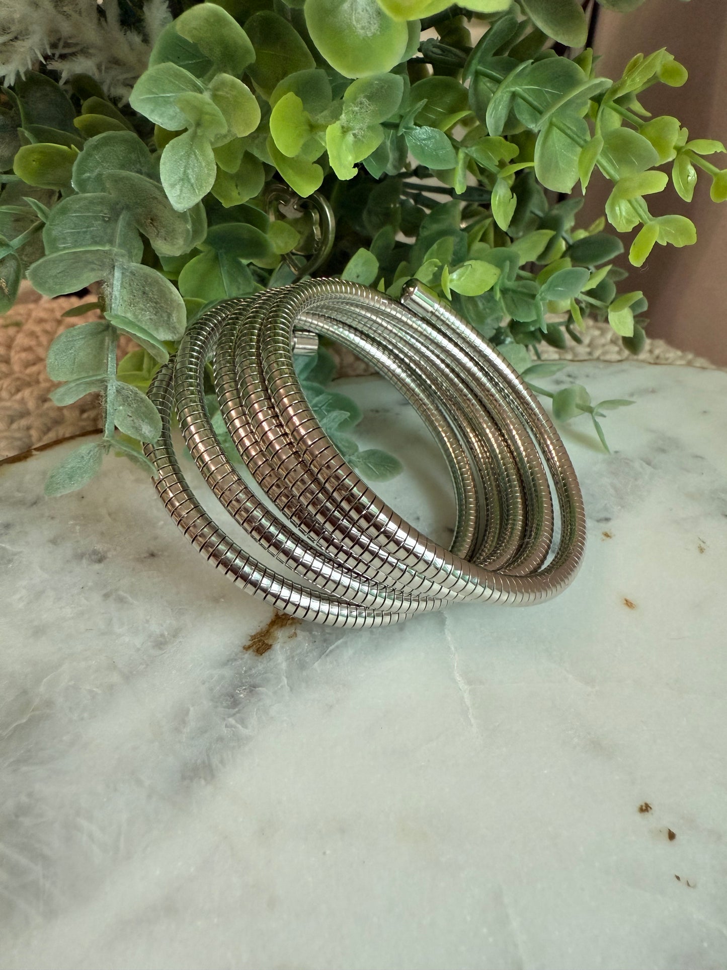 Swirl Steel Bracelet