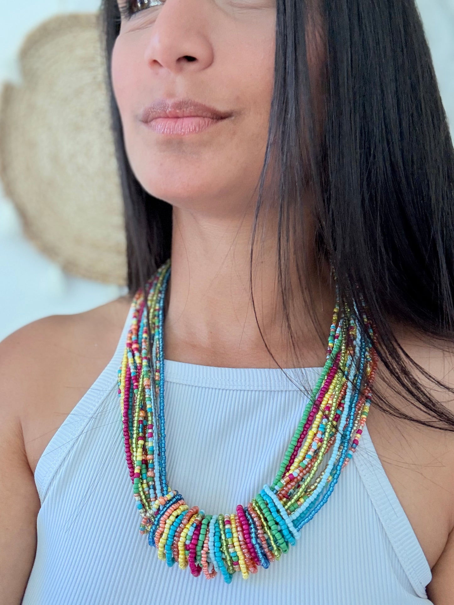 Italia Beaded Boho Necklace