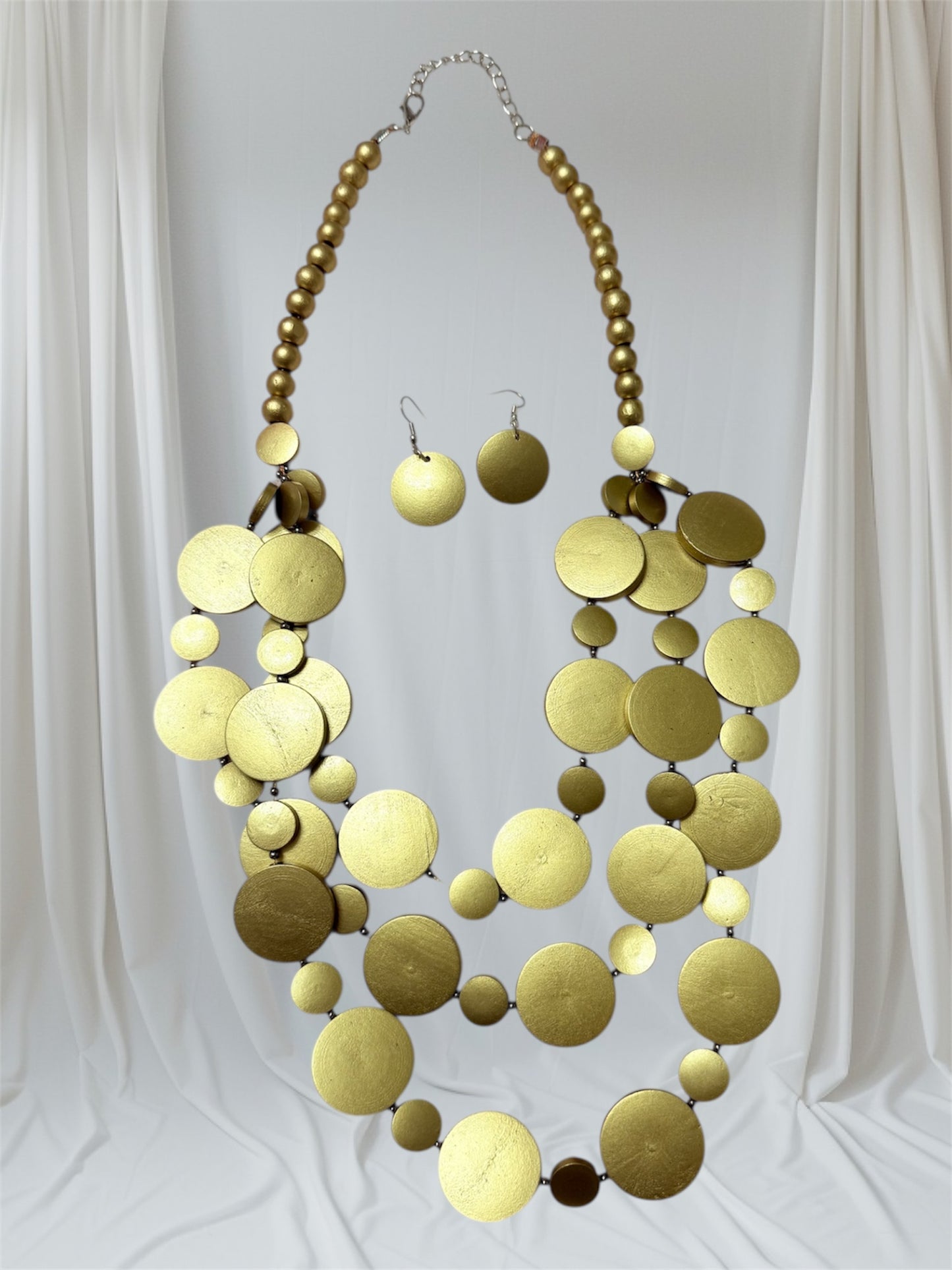 ✨ Classy Wooden Golden Necklace✨