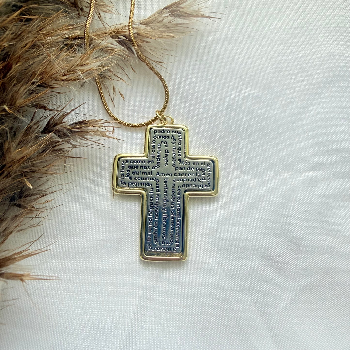 Cruz Padre Nuestro Necklace