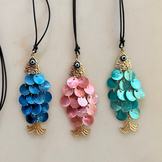 Fish Shell Long Necklace