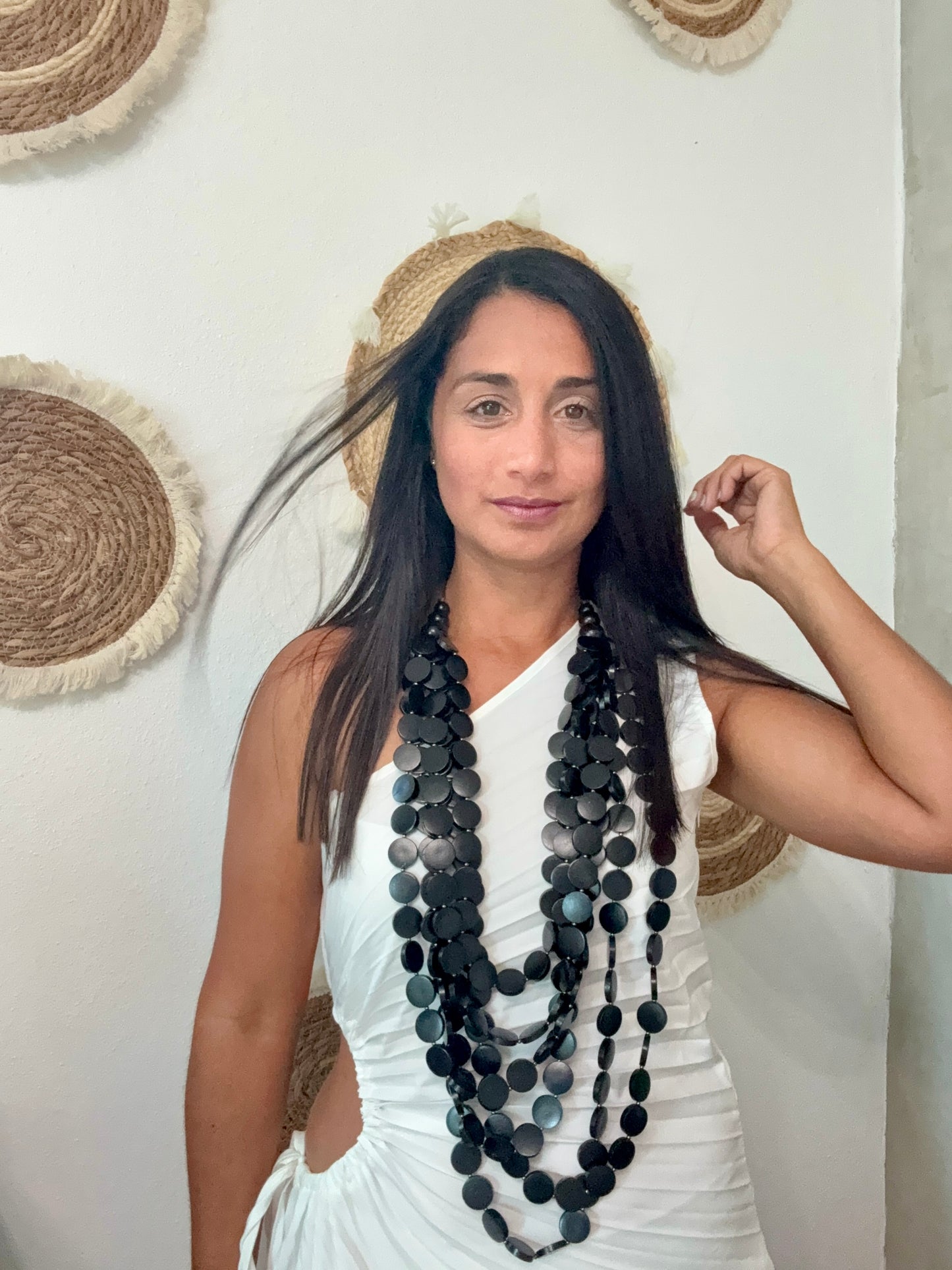 Boho Black Wooden Necklace