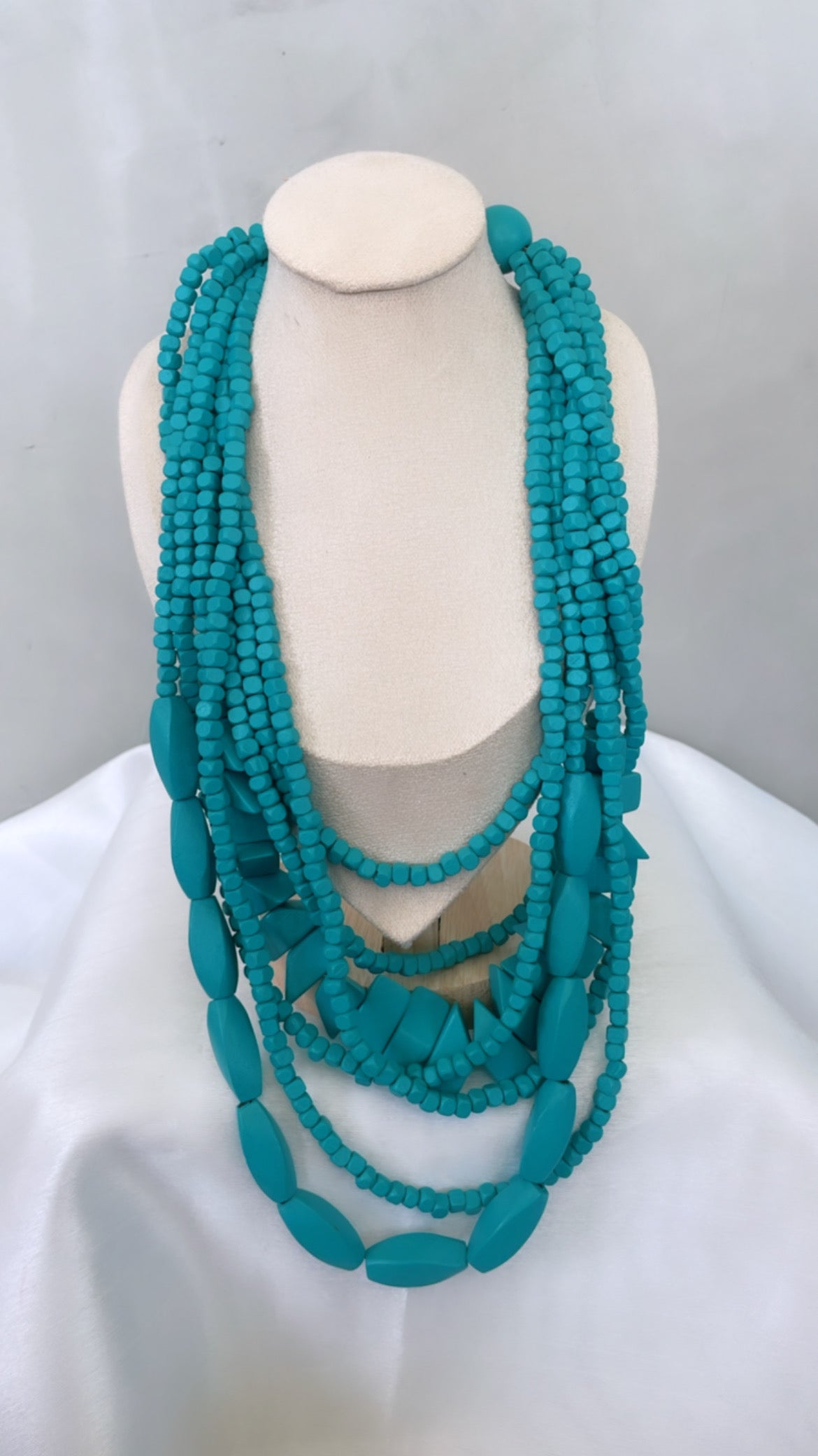 Turquoise Wood Necklace