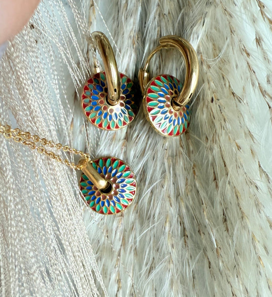 Peacock Necklace 18k
