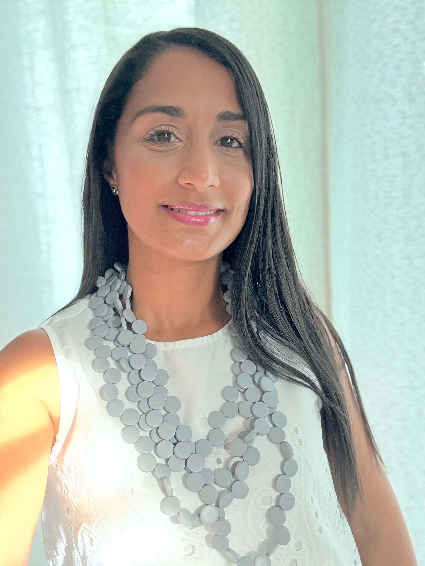 Boho Gray Wooden Necklace