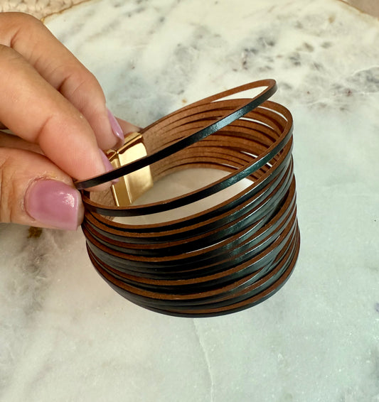 Black Leather Bracelet