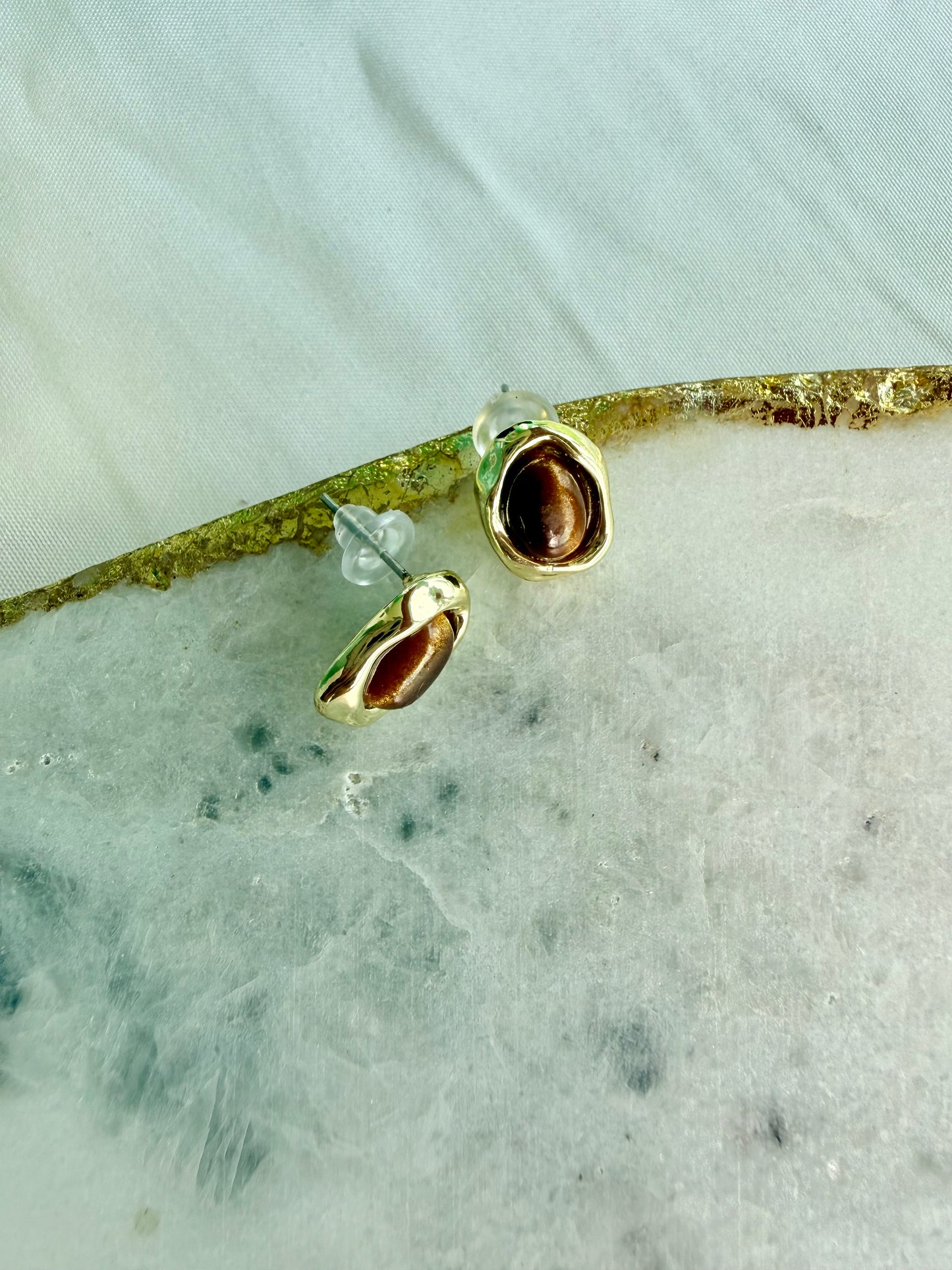 TigerEye Stud Earrings