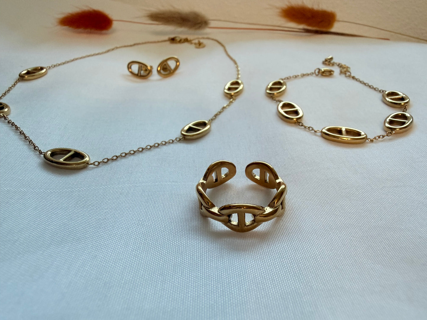 Madrid 18k gold plated Set(4)