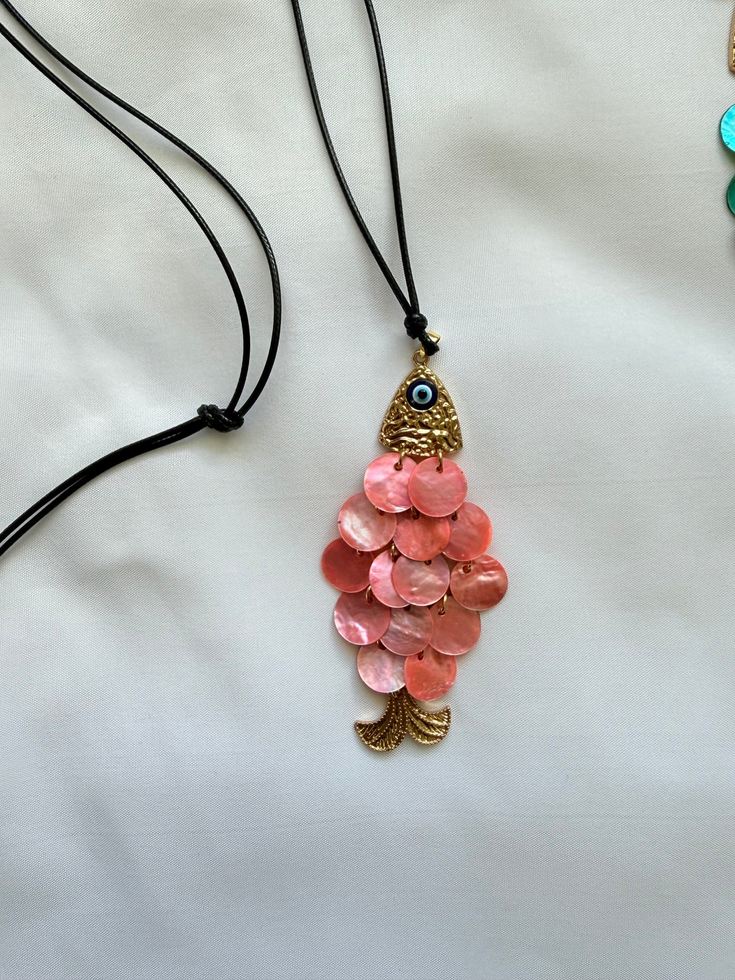 Fish Shell Long Necklace