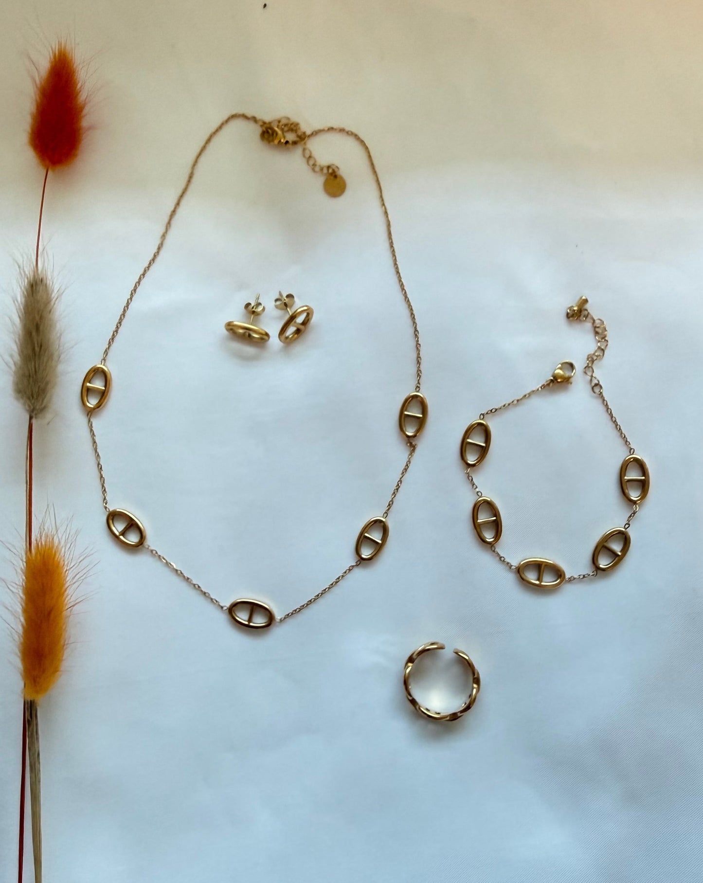 Madrid 18k gold plated Set(4)