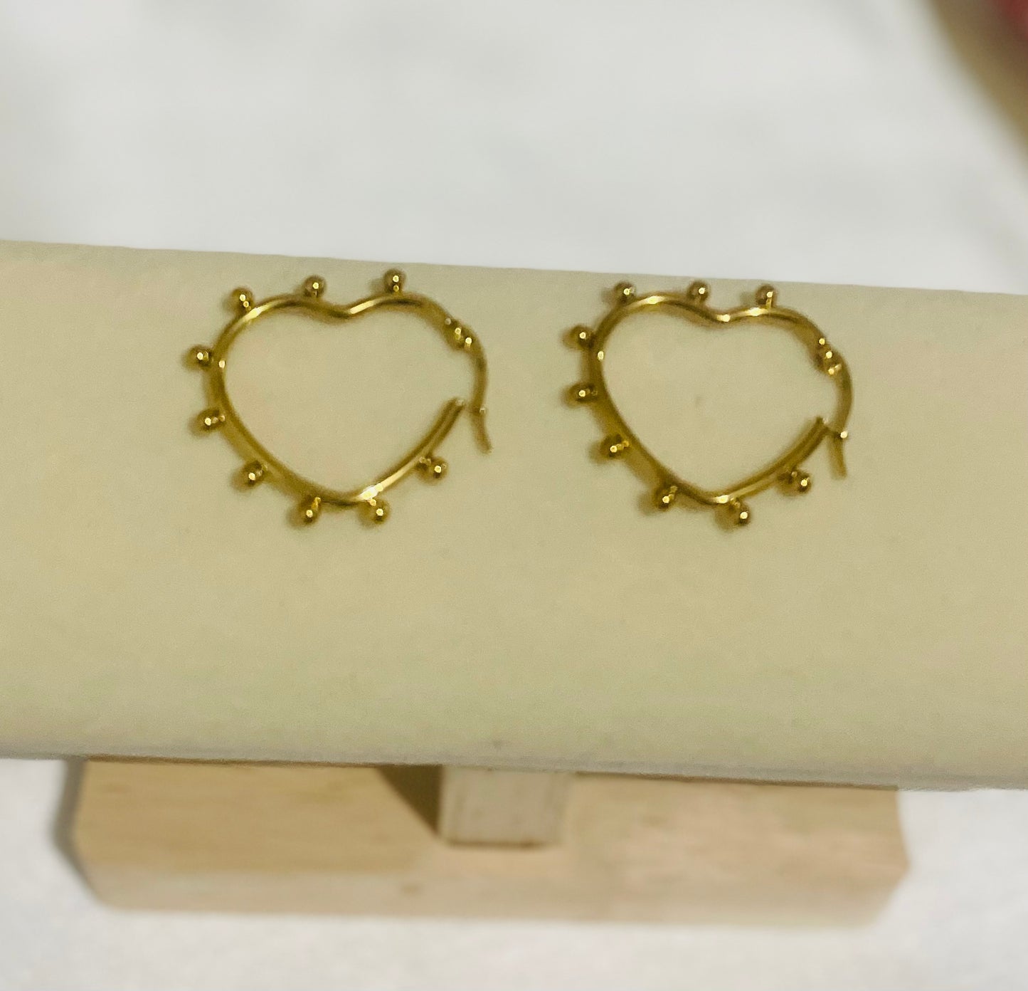 Heart Dots Hoop Earrings