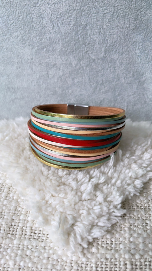 Simple Colors Leather Bracelet