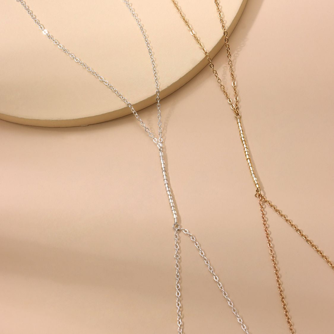 Silver Alloy Tassel Body Chain