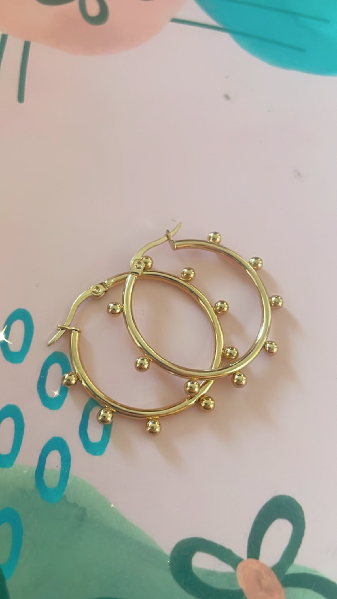 Circle Dot s Hoop Earrings