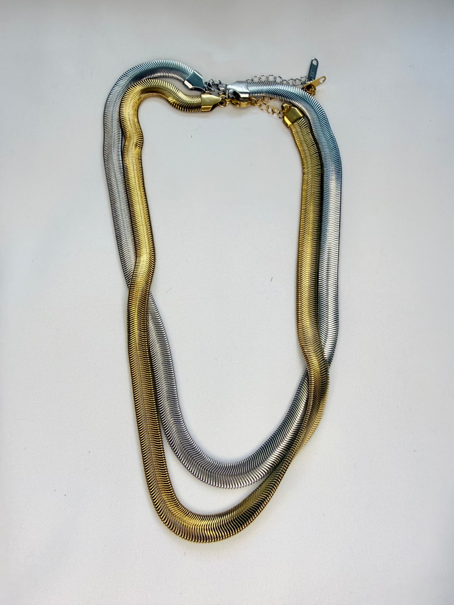 Snake Bold Necklace Gold and Silver